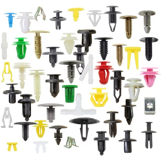 100/50 Pcs Car Clips Fastener Screws Bumper Interior Decoration Auto Plastic Random Mixing Universal Plastic - AUTO FLOW ZONE 