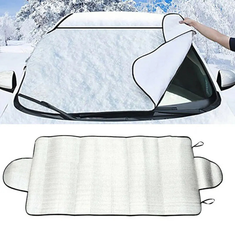 150cm x 70cm Universal Car Front Windshield Cover Auto Sunshade Snow Ice Protection Cover Winter Summer Windshield Shield - AUTO FLOW ZONE 