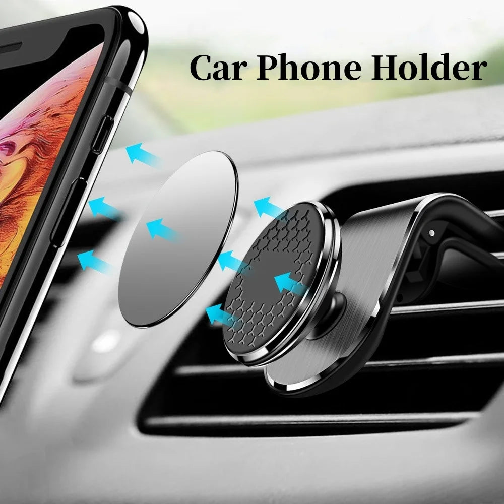 Magnetic Car Phone Holder Air Vent Clip Mount Rotation Cellphone GPS