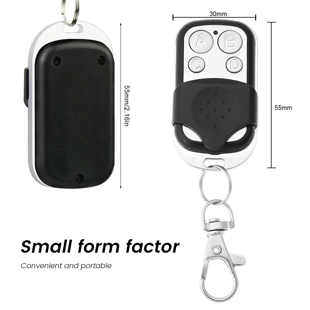 Metal Push Button Remote Control Transmitter ABCD / Lock Unlock 4Button 433MHz Universal 4 Buttons Garage Door Opener Remote - AUTO FLOW ZONE 