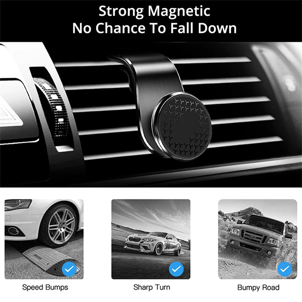 Magnetic Car Phone Holder Air Vent Clip Mount Rotation Cellphone GPS