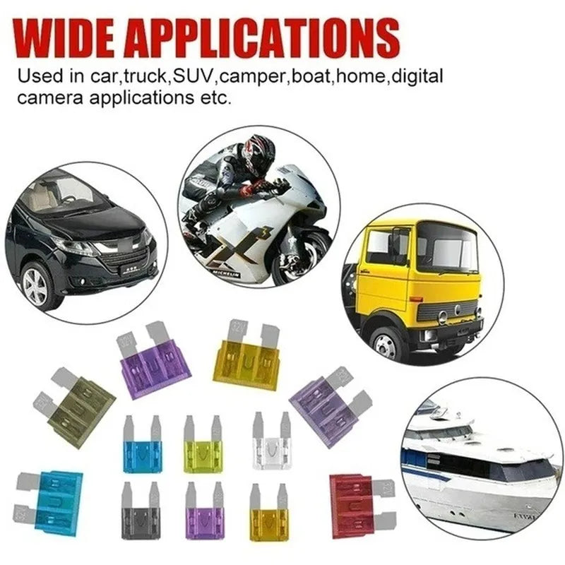 Car Fuse Blade Fuse Kit Fuses Automatic Truck Blade The Fuse Insurance Insert Insurance of Xenon Piece Lights Auto Accessories - AUTO FLOW ZONE 